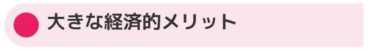 大きな経済的メリット